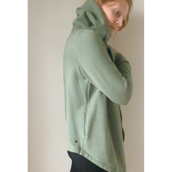 Z By Zella Sweater Cardigan Green Agave Shooting Star Drape Pullover Size M - Picture 7 of 12